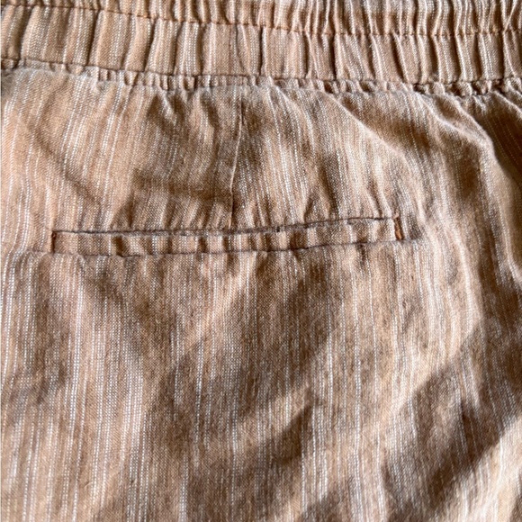 Athleta Womens Cabo Orange summer beach pull on Linen Textured 4" Short size 14 - Picture 9 of 15